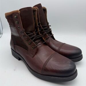BRAND NEW ALDO Engis Leather Cap Toe Boots Cognac Brown Mens Size 11